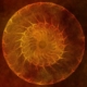 Mandala en tonos naranjas que simboliza energía y transformación